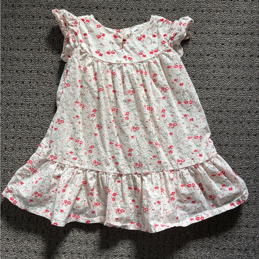 Floral Ruffle Sleeve Dress